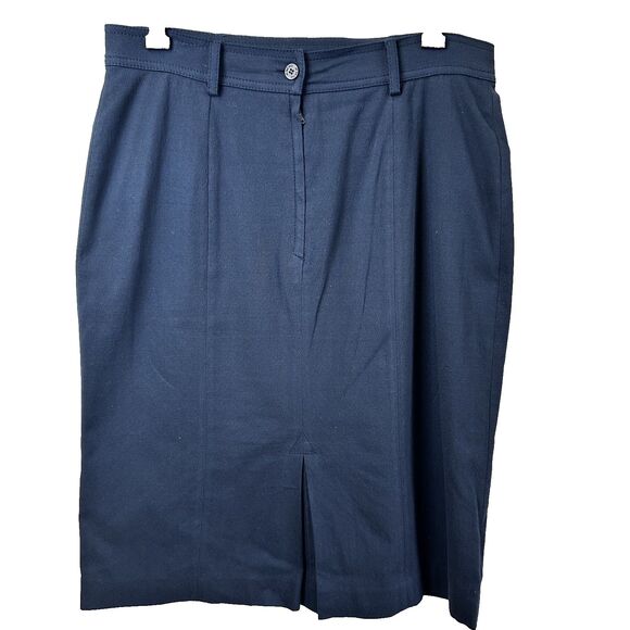 Jo No Fui Women's Midnight Blue Pockets Cotton Pockets Pencil Skirt Sz M Italy - Picture 5 of 14